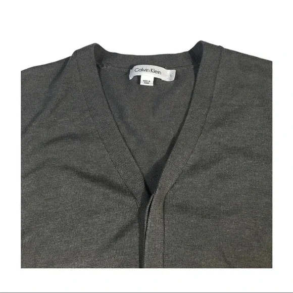 SW6 Calvin Klein Trendy Cardigan Sweater Vest L - Picture 3 of 5